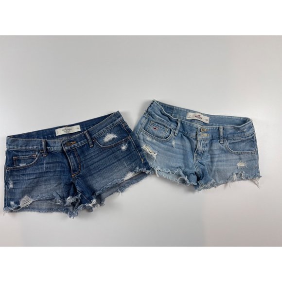 Abercrombie & Fitch Pants - Women’s‎ Shorty Shorts Denim Size 26 Lot of 2 Abercrombie & Fitch Hollister